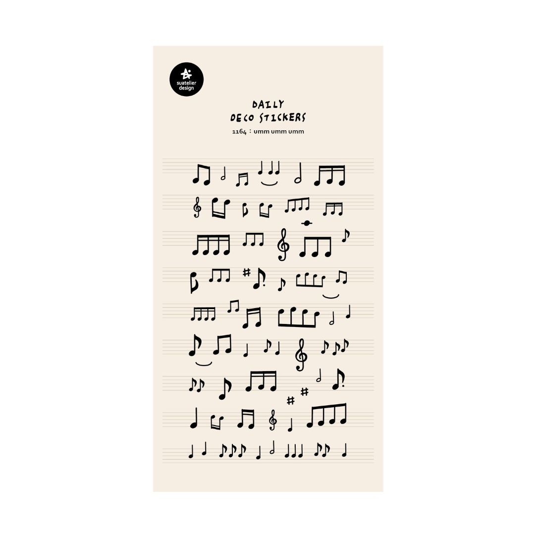Suatelier Daily Deco Stickers — umm umm umm — sheet front