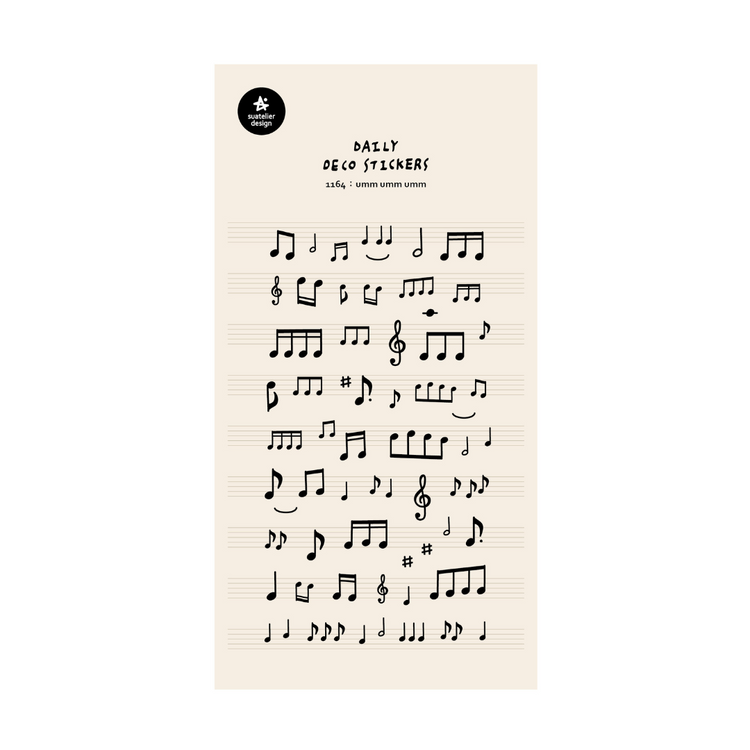 Suatelier Daily Deco Stickers — umm umm umm — sheet front