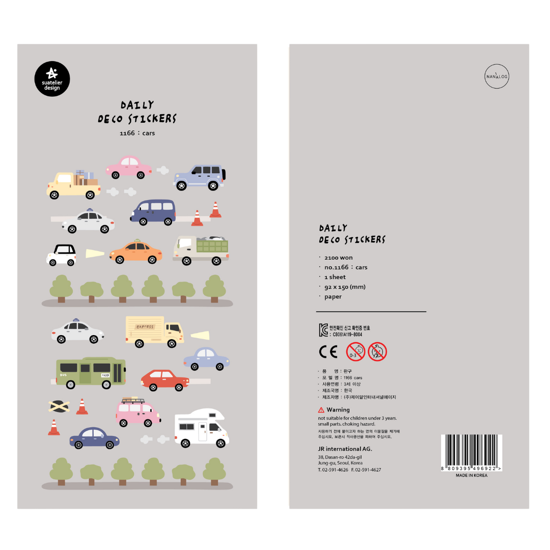 Suatelier Daily Deco Stickers — Cars — sticker detail