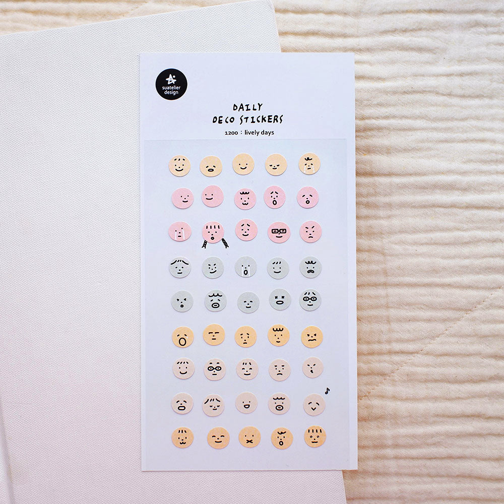 Suatelier Daily Deco Sticker — lively days — sheet front