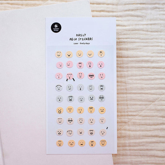 Suatelier Daily Deco Sticker — lively days — sheet front