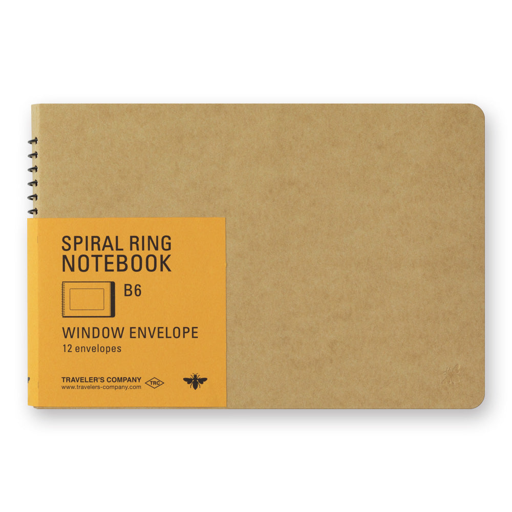 Traveler's Spiral Ring Notebook (B6) — Window Envelope — front view
