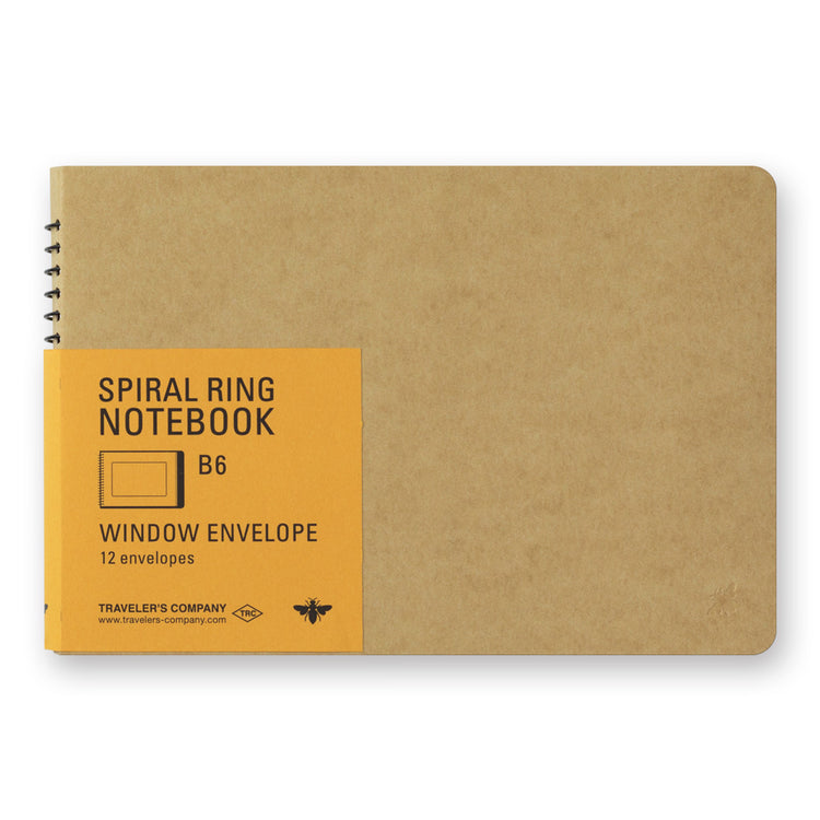 Traveler's Spiral Ring Notebook (B6) — Window Envelope — front view