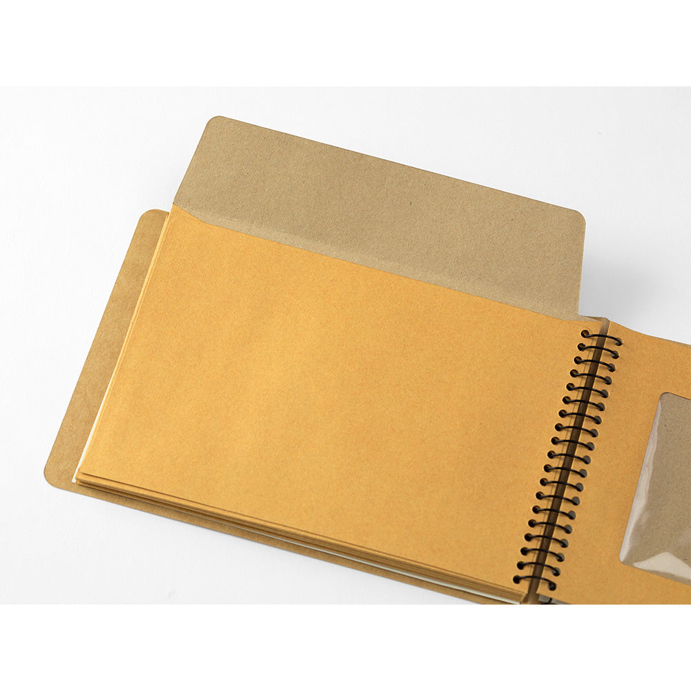 Traveler's Spiral Ring Notebook (B6) — Window Envelope — flat lay