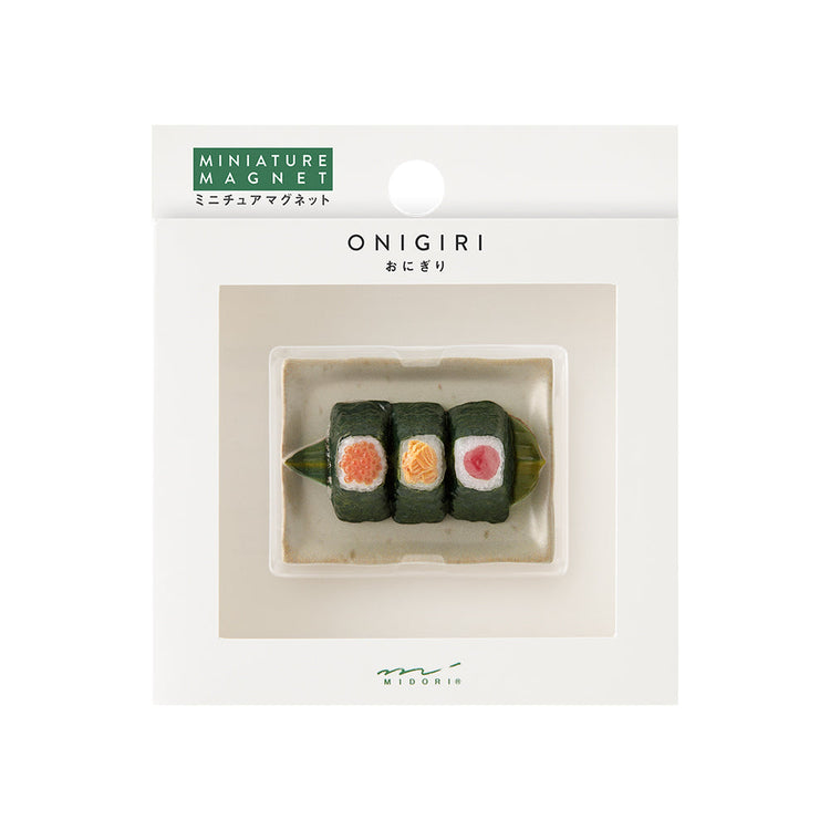 Midori Miniature Magnet <1pc> — Onigiri — front view