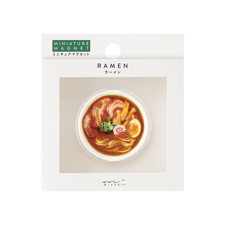Midori Miniature Magnet <1pc> — Ramen — front view