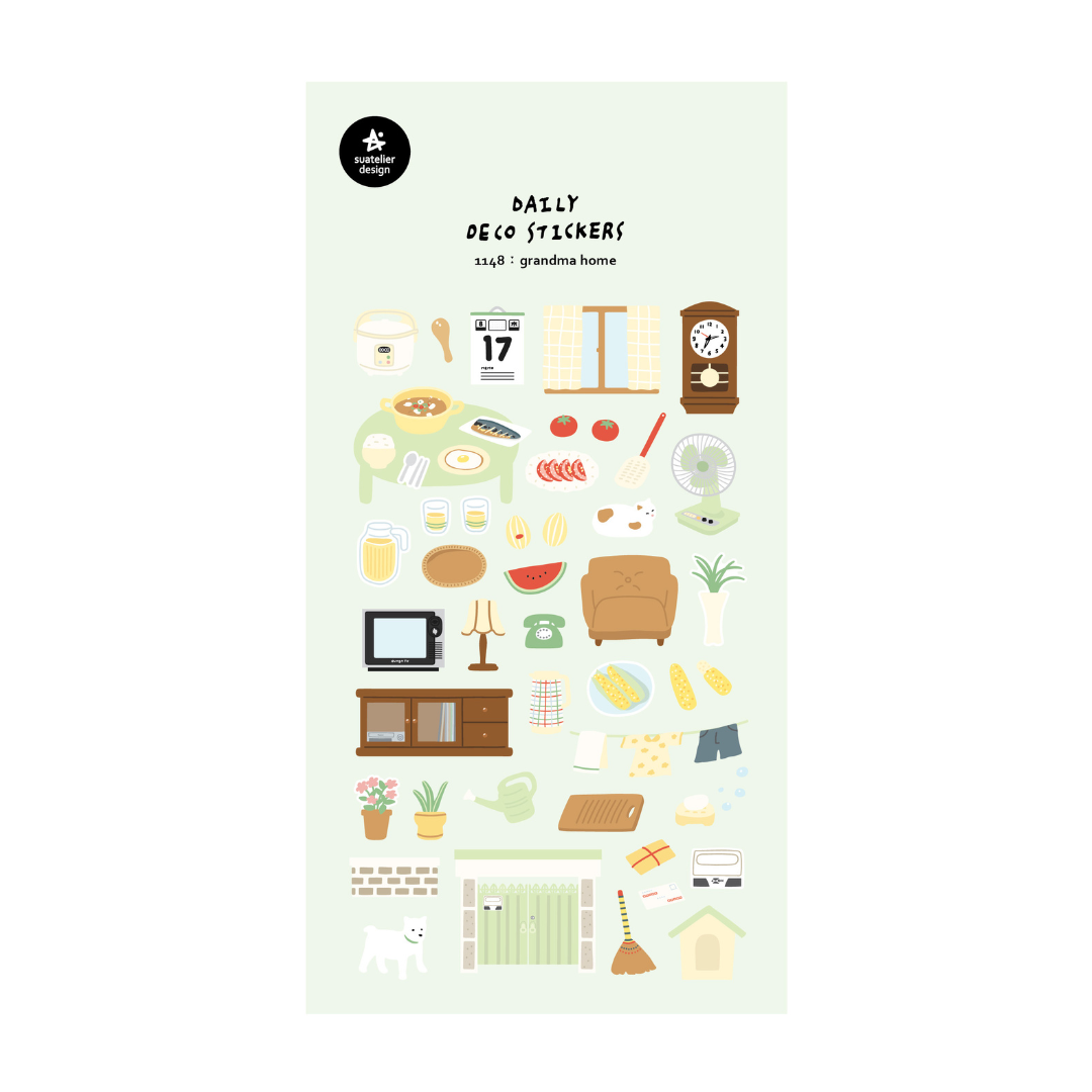 Suatelier Daily Deco Stickers — Grandma Home — sheet front