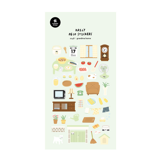 Suatelier Daily Deco Stickers — Grandma Home — sheet front
