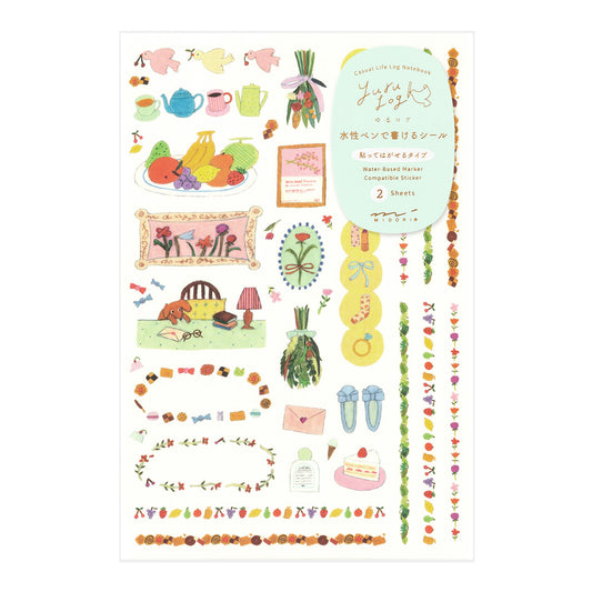 Midori Yuru Log Sticker <2 Sheets> — My Life — sheet front