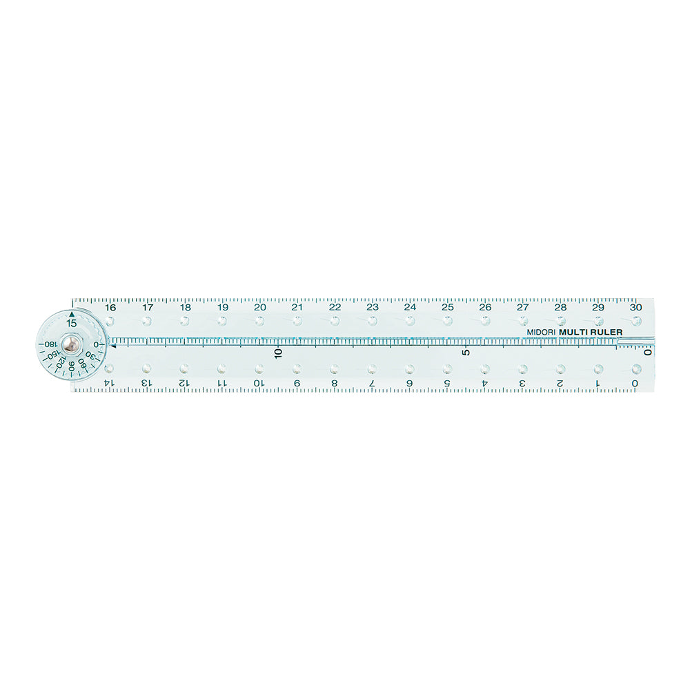 Midori Multi Ruler <30cm> — flat lay