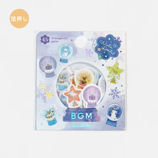 BGM Flakes Seal — Winter Snow Globe — sheet front
