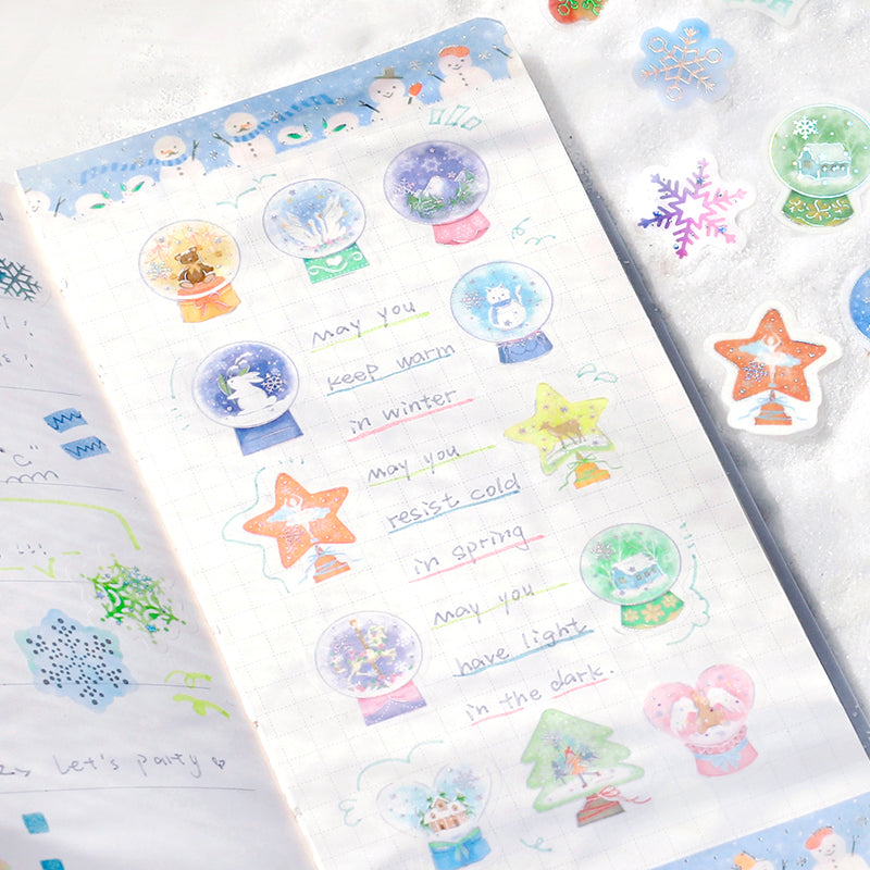 BGM Flakes Seal — Winter Snow Globe — with packaging