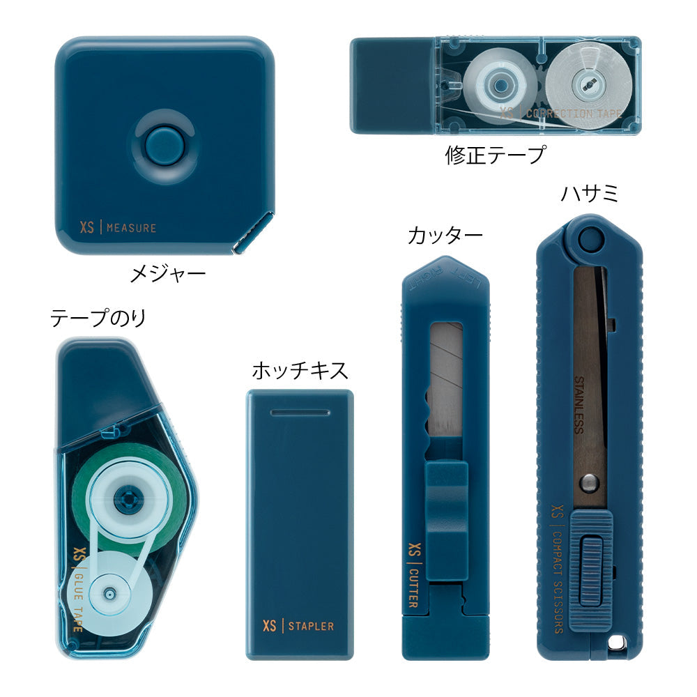 Midori XS Stationery Kit — Navy Blue B — angle view