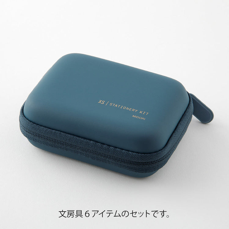 Midori XS Stationery Kit — Navy Blue B — with packaging