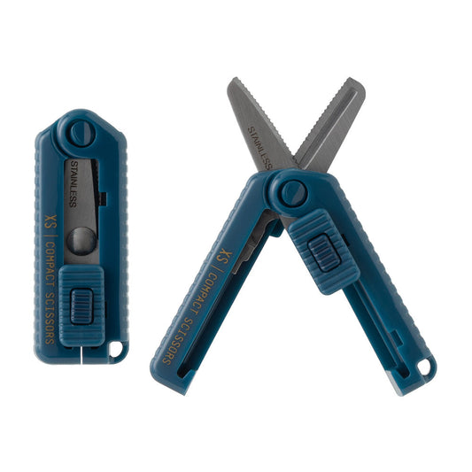 Midori XS Compact Scissors Serrated — Navy Blue — detail view