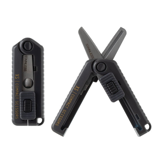 Midori XS Compact Scissors Serrated — Black — detail view