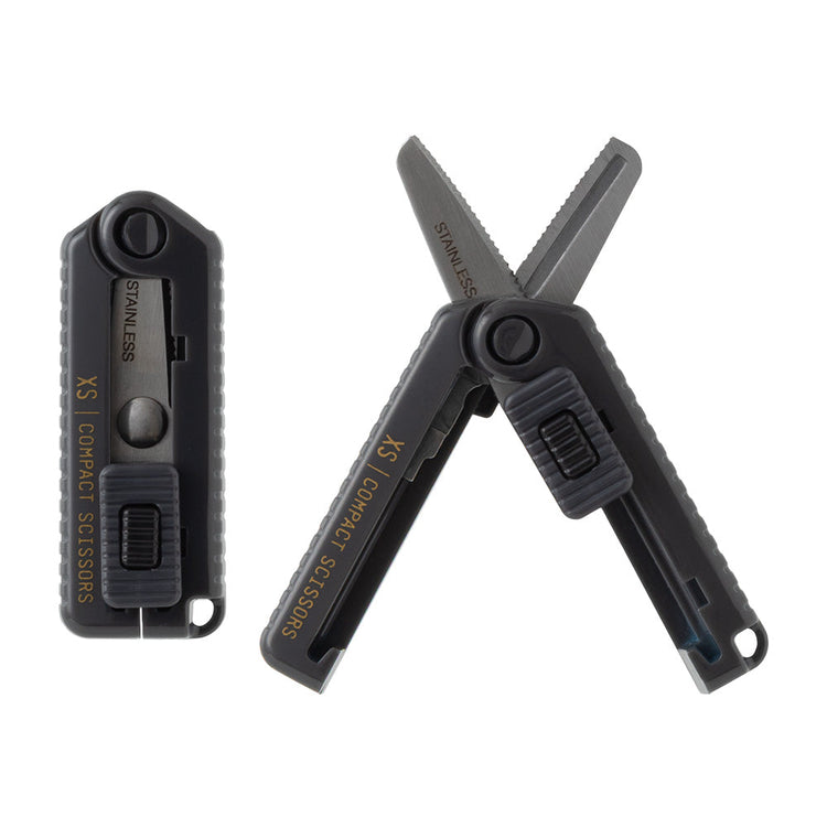Midori XS Compact Scissors Serrated — Black — detail view
