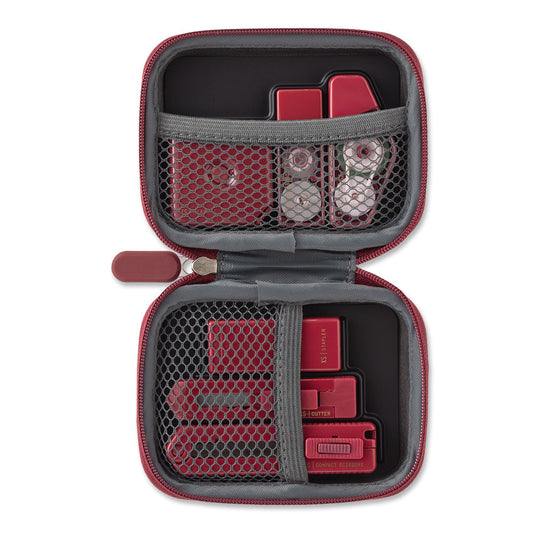 Midori XS Stationery Kit — Dark Red A — detail view