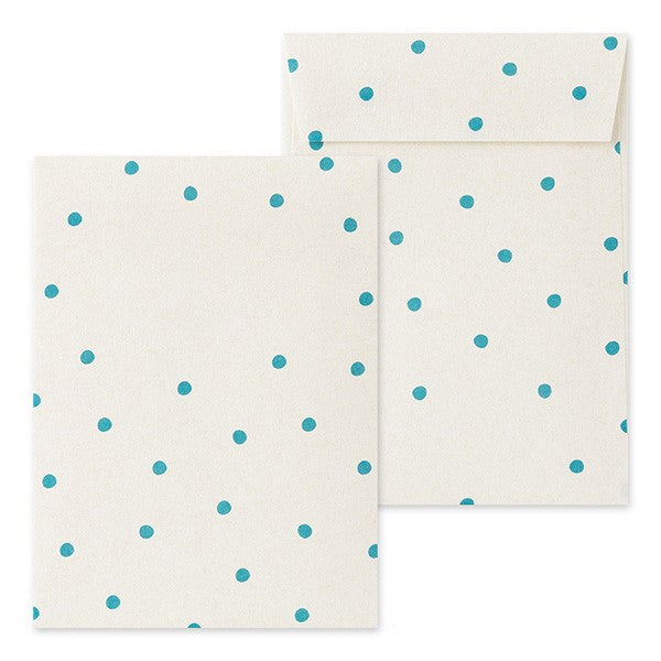 Midori Letter Paper & Envelopes with Stickers — Penguin A — angle view