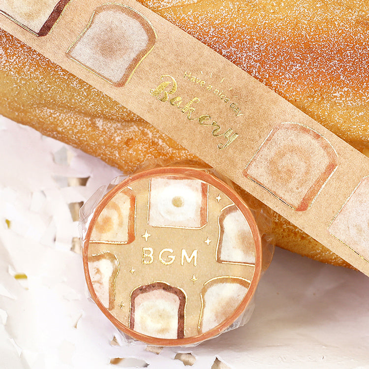 BGM Foil Stamping Masking Tape — Toast Everyday — with packaging