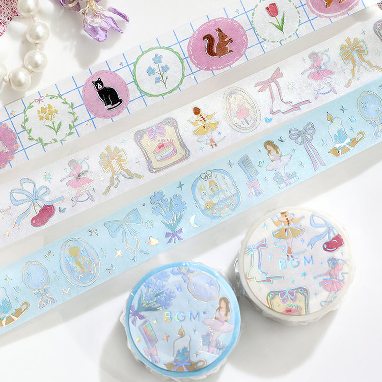 BGM Foil Stamping Masking Tape — Ballerina Blue — colour close-up