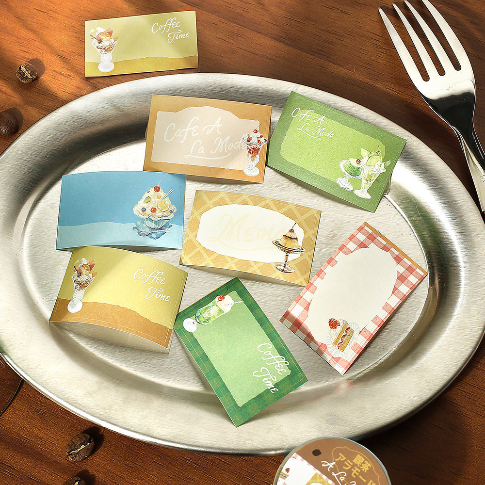 BGM Roll Sticker: Writable — Café à la Mode — applied in a journal