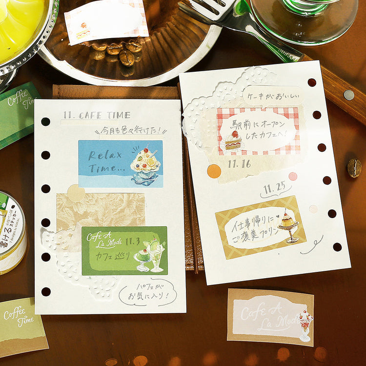 BGM Roll Sticker: Writable — Café à la Mode — with packaging