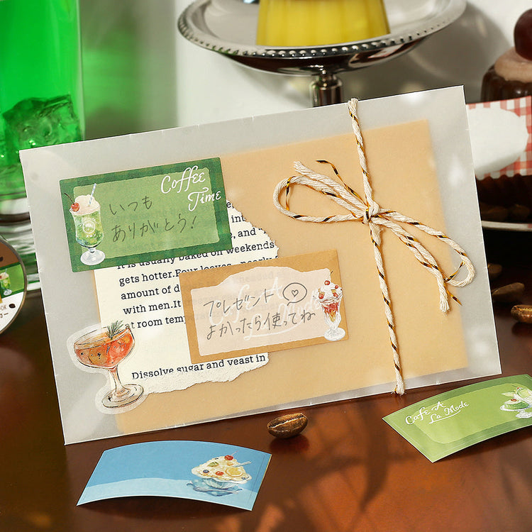 BGM Roll Sticker: Writable — Café à la Mode — close-up