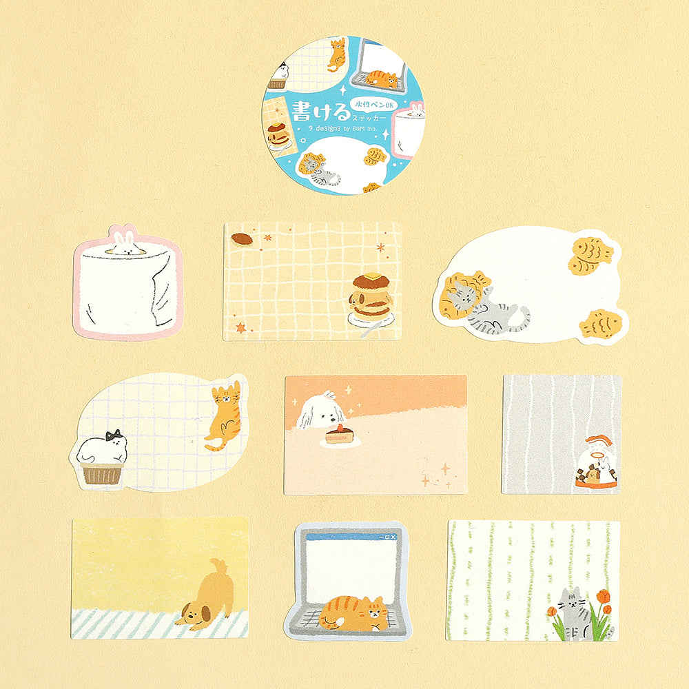 BGM Roll Sticker: Writable — Warm and Cozy Days — applied in a journal