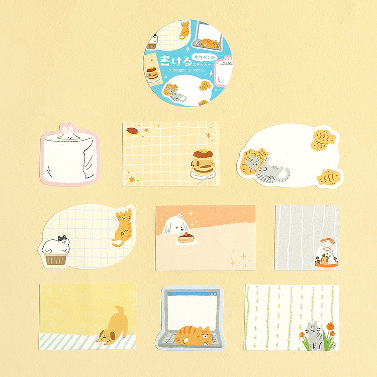 BGM Roll Sticker: Writable — Warm and Cozy Days — applied in a journal