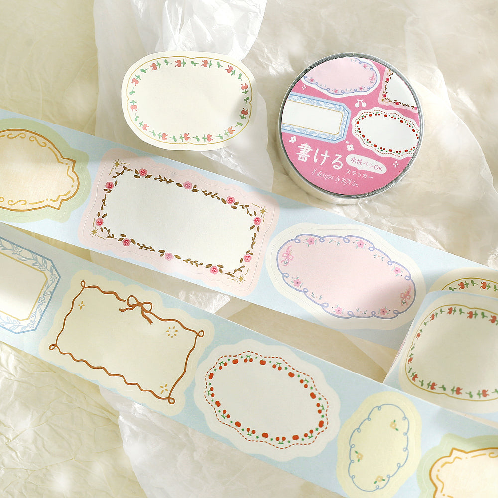 BGM Roll Sticker: Writable — Flower Frame — sticker detail