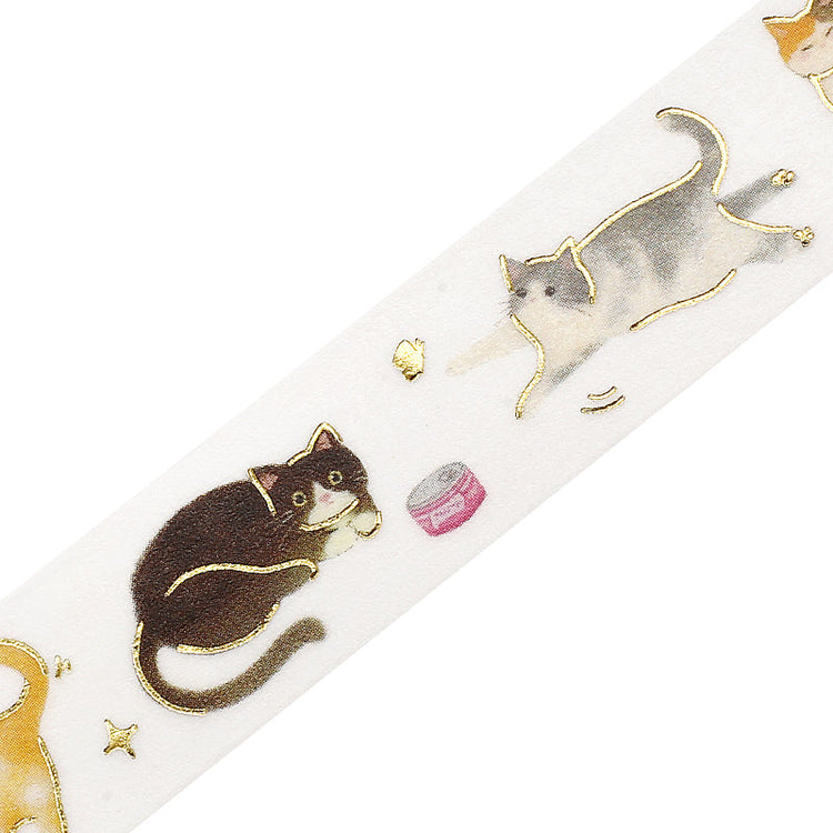 BGM Foil Stamping Masking Tape — IPPAI・Cats Galore — pattern detail