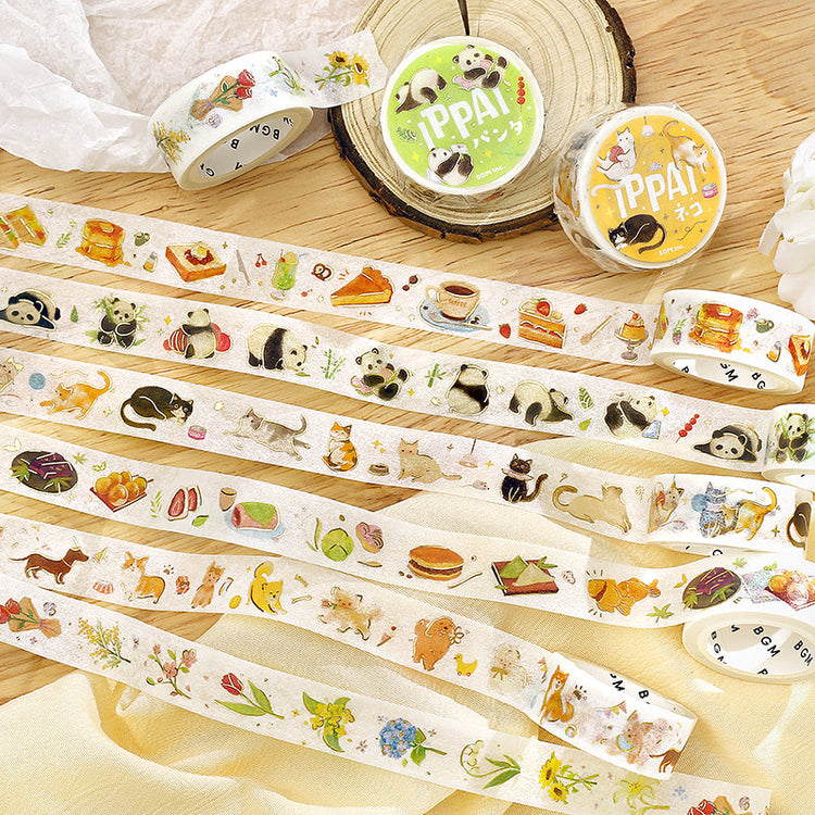 BGM Foil Stamping Masking Tape — IPPAI・Cats Galore — flat lay