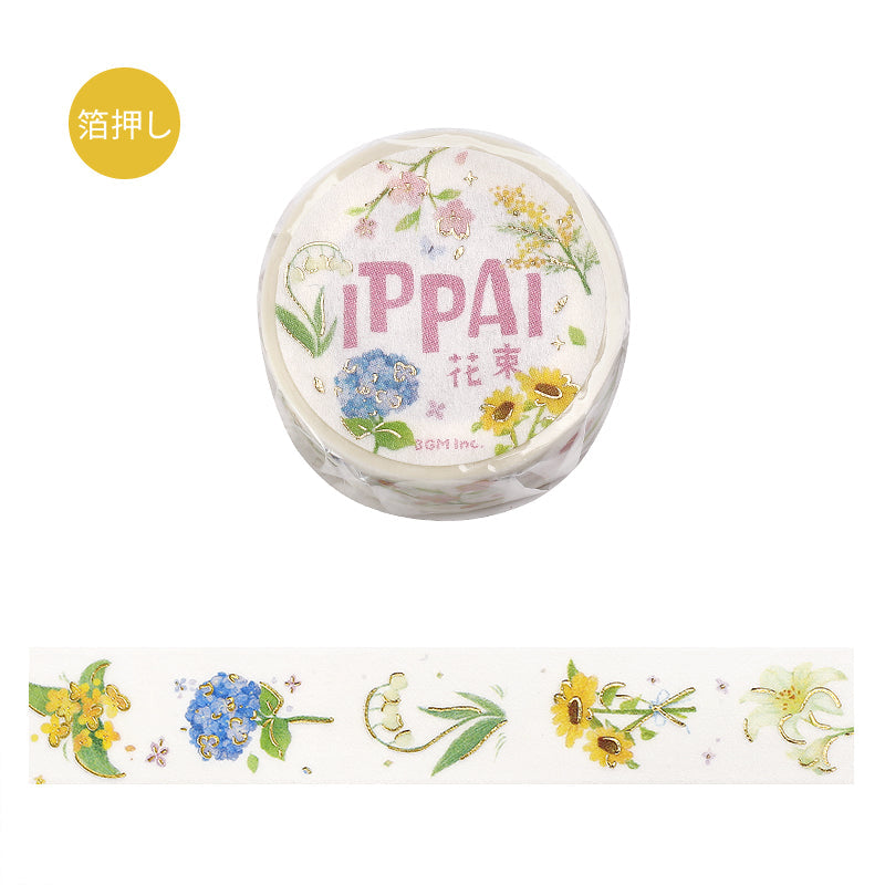 BGM Foil Stamping Masking Tape — IPPAI・Bouquets Galore — roll front
