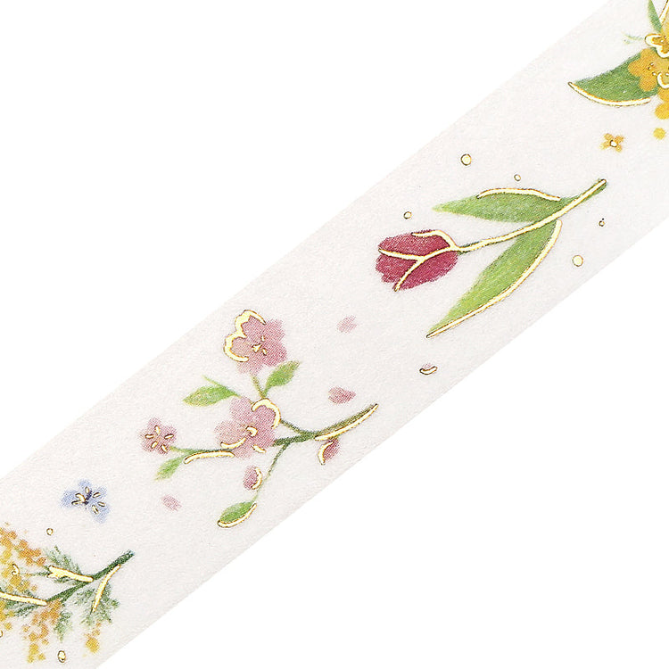 BGM Foil Stamping Masking Tape — IPPAI・Bouquets Galore — pattern detail