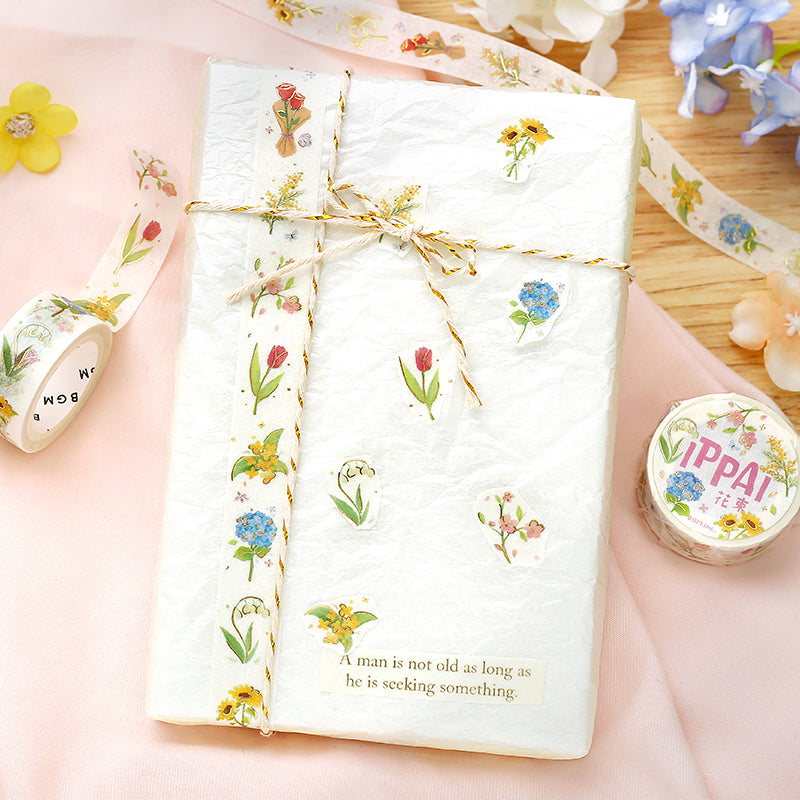 BGM Foil Stamping Masking Tape — IPPAI・Bouquets Galore — with packaging