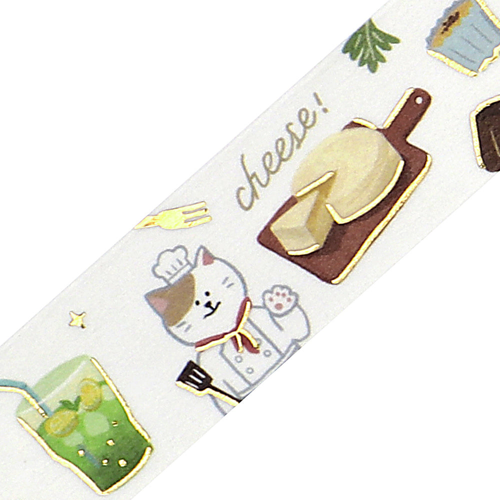 BGM Foil Stamping Masking Tape: World Cafe Travel — France — pattern detail
