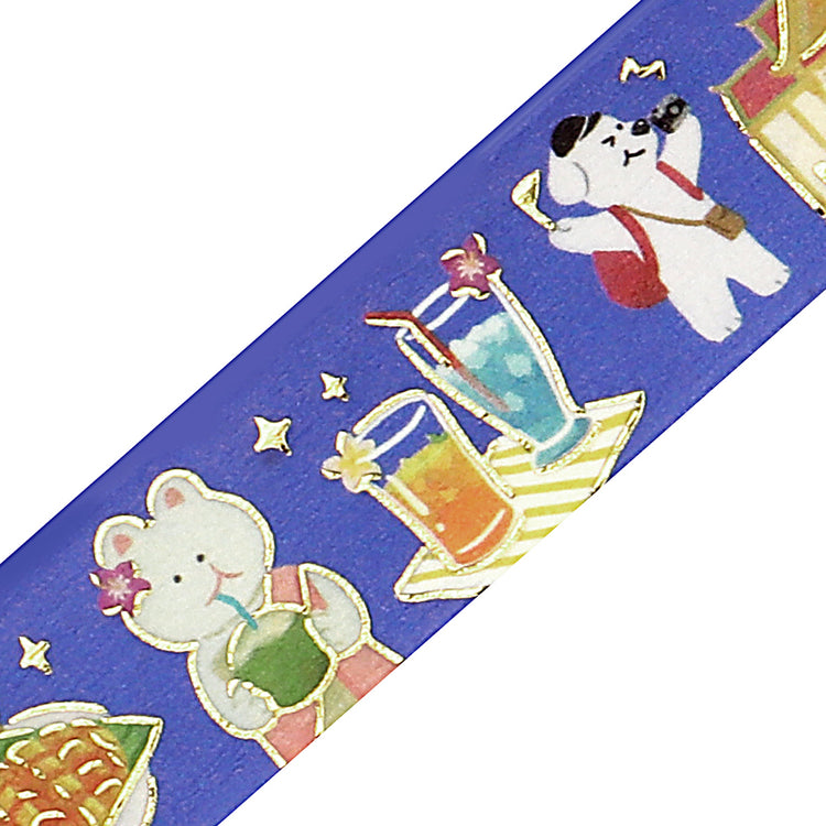 BGM Foil Stamping Masking Tape: World Cafe Travel — Thailand — pattern detail