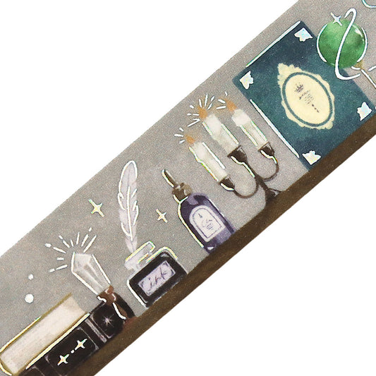 BGM Foil Stamping Masking Tape — Fantasy Bibliotheca Grimoire — pattern detail