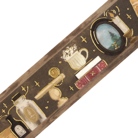 BGM Foil Stamping Masking Tape — Fantasy Bibliotheca Antique — pattern detail