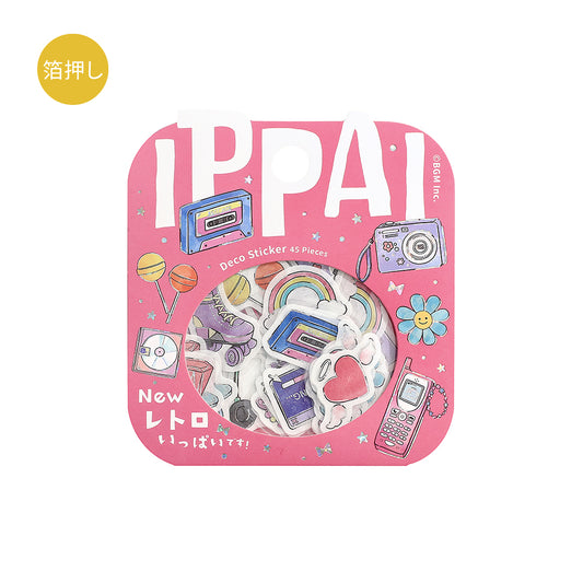 BGM Foil Stamping Flake Seal: Ippai — It's Full of New Retros — sticker detail
