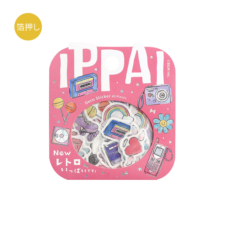 BGM Foil Stamping Flake Seal: Ippai — It's Full of New Retros — sticker detail