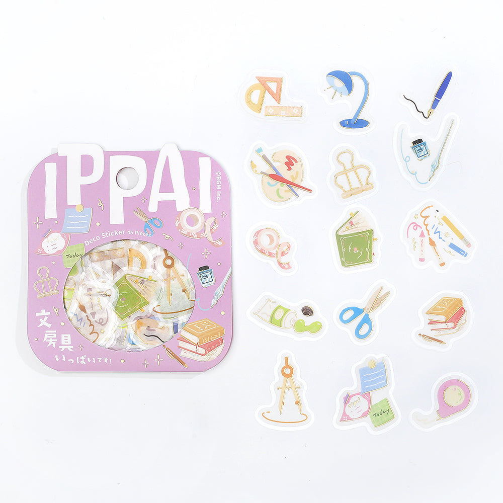 BGM Foil Stamping Flake Seal: Ippai — It's Full of Stationery — sheet front