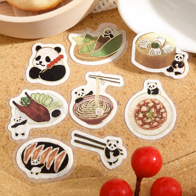 BGM Foil Stamping Flake Seal: Panda Days — Cooking — applied in a journal