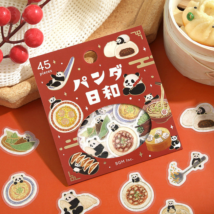 BGM Foil Stamping Flake Seal: Panda Days — Cooking — close-up