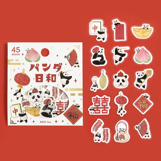 BGM Foil Stamping Flake Seal: Panda Days — Chinese Cuisine — sticker detail