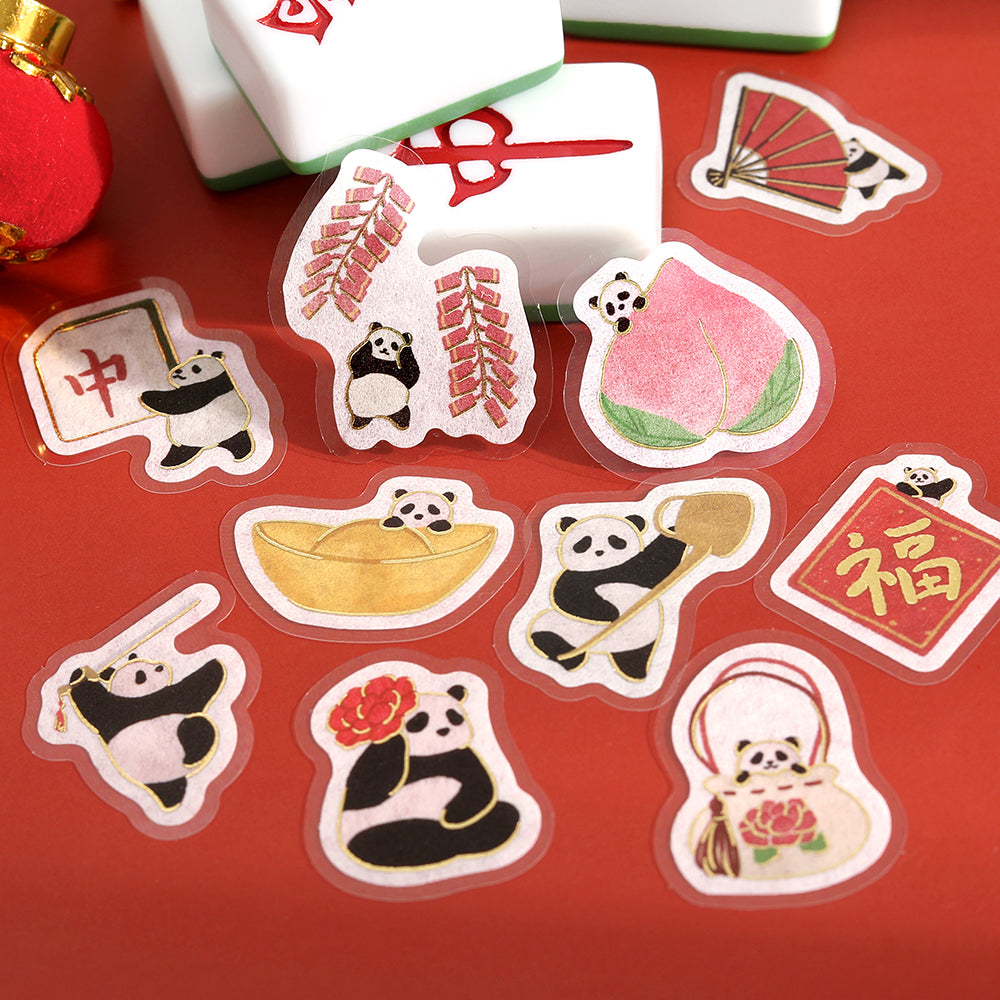 BGM Foil Stamping Flake Seal: Panda Days — Chinese Cuisine — applied in a journal