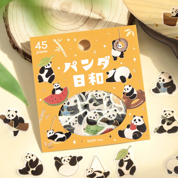 BGM Foil Stamping Flake Seal: Panda Days — Daily Life — close-up