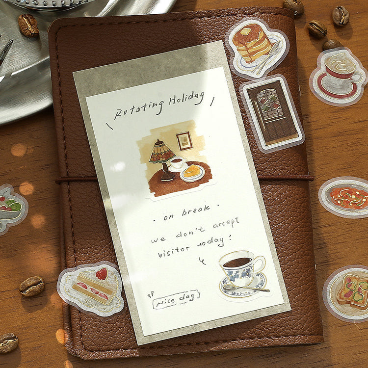 BGM Foil Stamping Flake Seal: Today's Cafe — Classic Coffee Shop — close-up