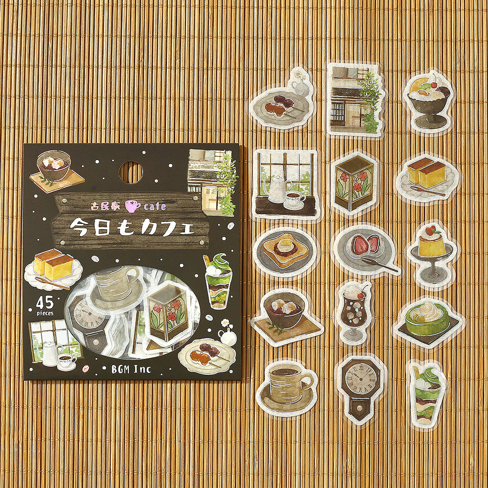 BGM Foil Stamping Flake Seal: Today's Cafe — Old House Cafe — sticker detail